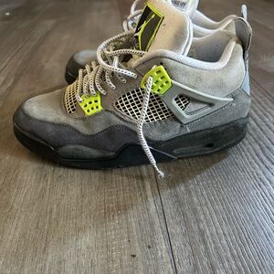 Jordan Gray and Black Sneakers with Neon Accents